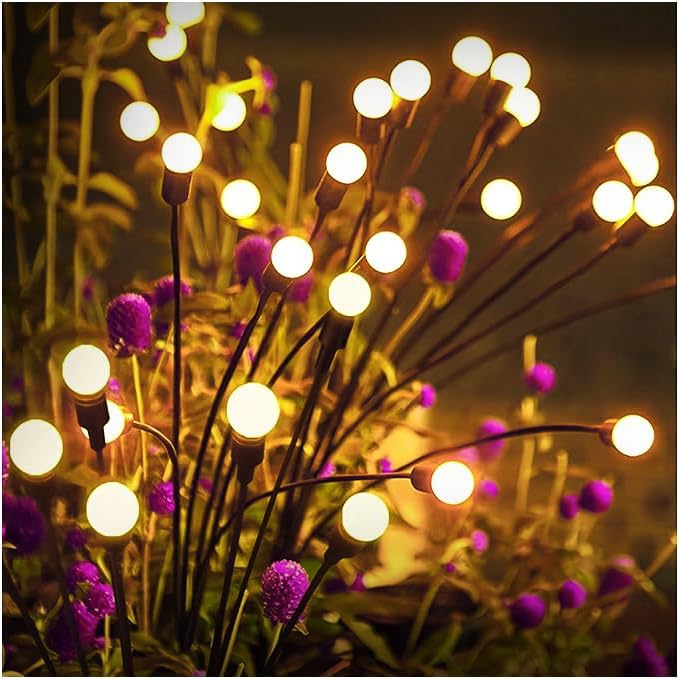 BCGA Solar Firefly Garden Lights(8 Pack 80 LED) Outdoor Solar Yard ...