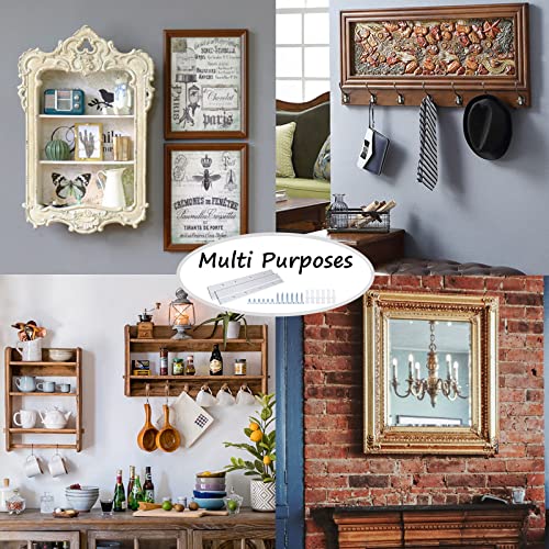 Image of French Cleat Picture Hanger, Aluminum Z Hanger Interlocking Wall Mounting Bracket Hardware Kit Z Clips for Hanging Wall Painting, Mirrors, Panels, Artwork, Cabinet, Whiteboard (6inch-4Pairs)