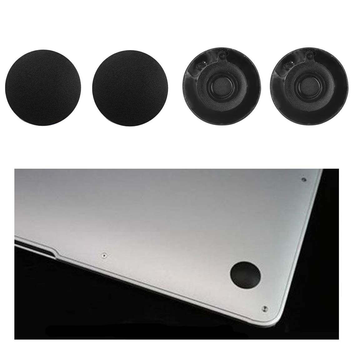 YOLLIT 4 x Rubber Case Feet with Bottom Case Replacement Screws Screwdriver Kit for Apple MacBook PRO A1278 A1286 A1297 13 15 17inch (Not for Retina Display)