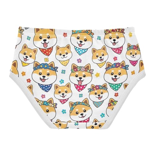 Toddlers Underwear Floral 2t Cotton Little Girl Panties Pattern Briefs Kids Undies Cute Cartoon Dog2