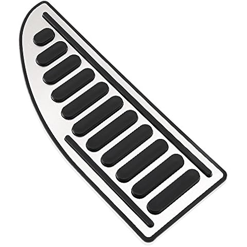 VCiiC Stainless Steel Non-Slip Rubber Footrest Foot Rest Pedal Cover Pad with Adhesive for Ford Focus ST Fiesta Mondeo Fusion Kuga Escape Mustang SMAX Cover