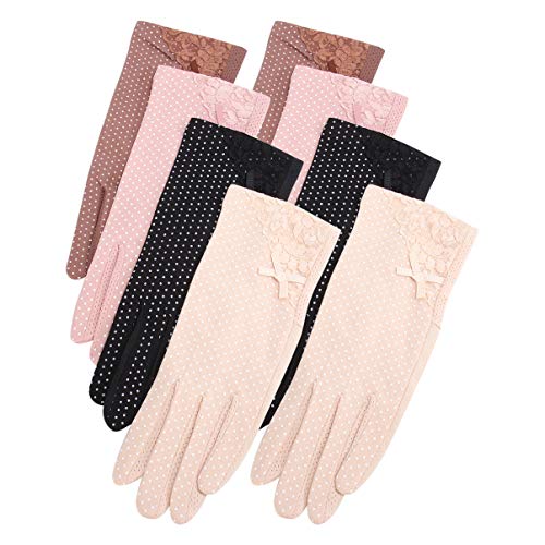 ARTIBETTER 4 Pares de Verão Mulheres Luvas Screentouch Luvas de Sol Anti Uv Luvas de Condução para a