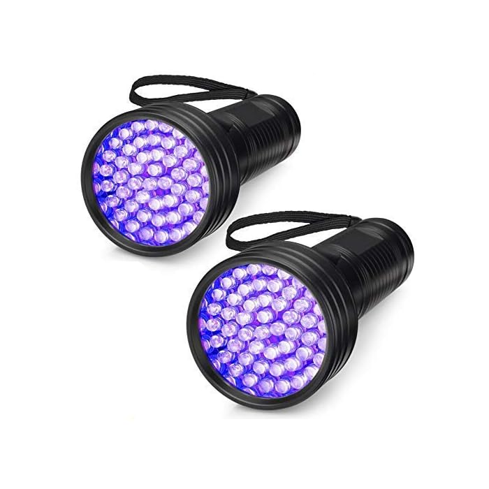 Buy 2Pack UV Flashlight Black Light, FOLKSMATE 51 LED 390395 nm