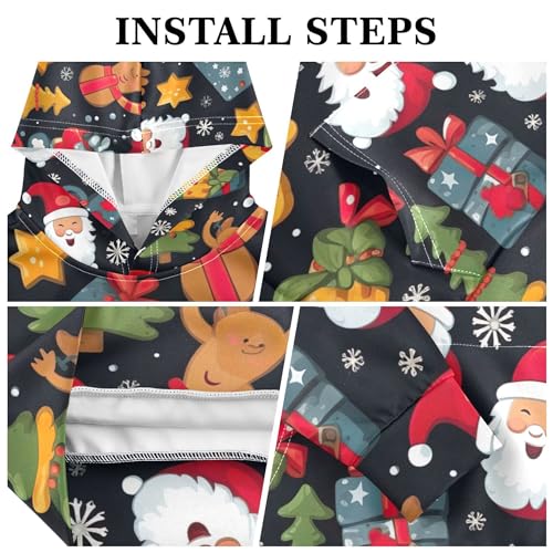 Kids Hoodies Sweaters Christmas Xmas Santa Claus Hooded Sweatshirts with Big Pockets for Boys Girls B04003563