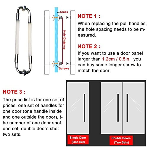 Poignées de porte en verre de douche 90cm en inox pour cabine moderne - 8