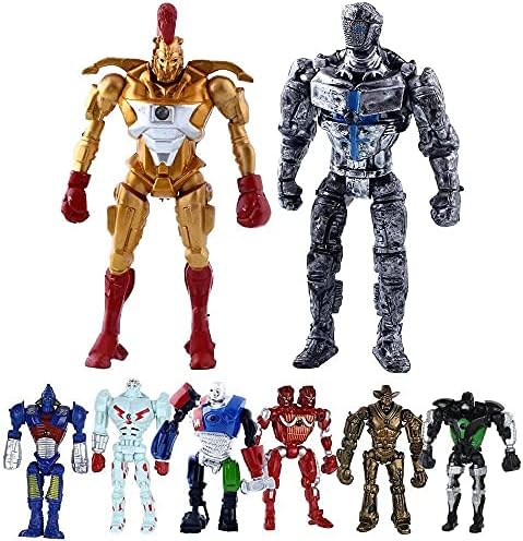 FULSHION Real Steel Set Toys Twin Cities Zeus Action Figure Toys Atom Movie Zeus Twin Cities Midas Robot PVC 13cm Anime NonJAKKS Robot