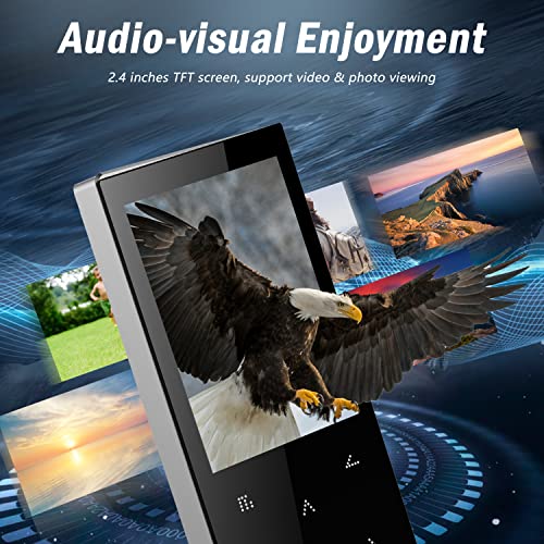 64Gb Mp3 Player With Bluetooth, Sunoony Music Player With Fm Radio, Built-In Hd Speaker, Hifi Lossless Sound, Tf Card, Earphone, Voice Recorder/Video/Photo Viewer/E-Book Player For Kids, Running, Gift #TOP4