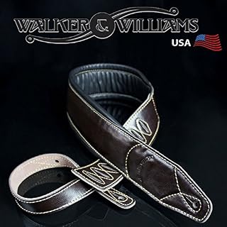 Walker & Williams C-22-BRN Sangle de guitare rembourrée faite à la main en cuir pleine fleur pour guitares acoustiques… - Les Beatles, Paul McCartney, John Lennon, RIngo Starr, George Harrison Walker & Williams C-22-BRN Sangle de guitare rembourrée faite à la main en cuir pleine fleur pour guitares acoustiques… – Image 7