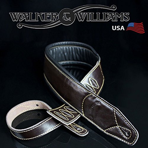Walker & Williams C-22-BRN Sangle de guitare rembourrée faite à la main en cuir pleine fleur pour guitares acoustiques… - Les Beatles, Paul McCartney, John Lennon, RIngo Starr, George Harrison Walker & Williams C-22-BRN Sangle de guitare rembourrée faite à la main en cuir pleine fleur pour guitares acoustiques… – Image 8