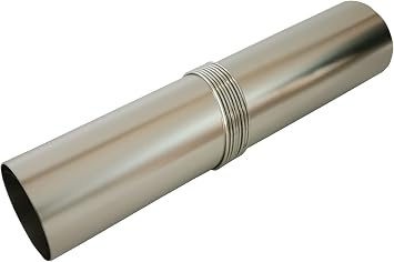 DANCHEL OUTDOOR Roll up Titanium Stove Pipe Ultralight,Camping Wood Stove Chimney Pipe with Rings, Hot Tent Accessories Replacement Flue 2.48 Dia. 11 Wide, 6.5ft/2M Length