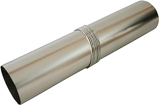 DANCHEL OUTDOOR Roll up Stainless Steel Stove Pipe Ultralight,Camping Wood Stove Chimney Pipe with Rings, Hot Tent Accessories Replacement Flue 2.48’’Dia., 11'' Wide, 9.8ft/3m Length