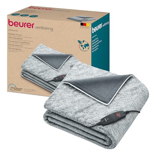 Beurer HD 75 Nordic Grey Heizdecke, Wärmedecke hergestellt aus...