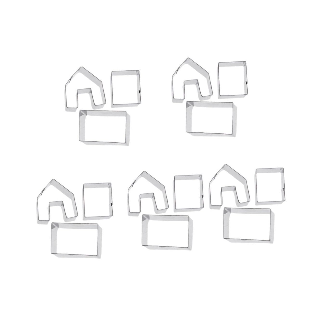 Cabilock 5 Set Stampi Biscotti Natalizi Inox Tagliabiscotti Casa Pan di Pan di Modelli per Fondente Dolci Pancake e Sandwich per Feste di Natale e Compleanni