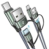 Newest 2-in-1 USB C Charger Cable 2-Pack 6.6ft, AINOPE 3.1A C to C Fast Charging Cable Nylon Braided...