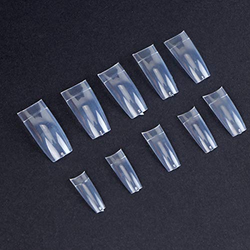 Lurrose 500 Peças 1 Caixa E Envoltórios Femininos Estilo Remendo Ferramenta Artificial Falsas Unhas