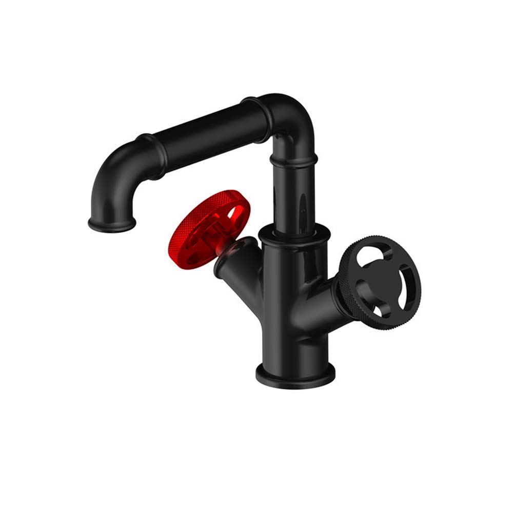 Robinet de salle de bain noir mitigeur lavabo double commande pour eviter les traces