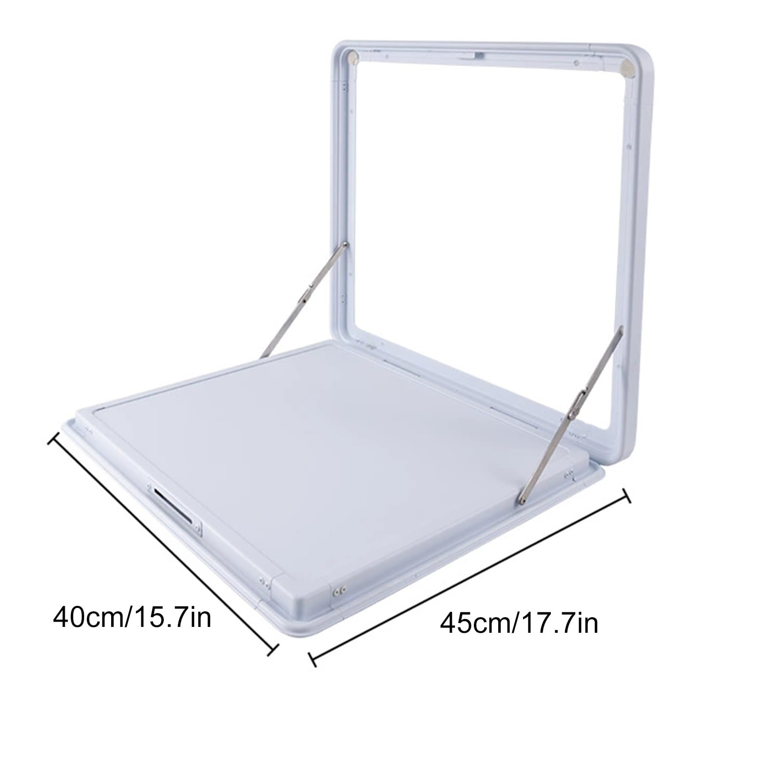 Mesa de Camping Plegable, Mesa de Picnic de Pared con Doble Cierre, Ligera, de Aluminio, Flotante, Capacidad de Carga, Color Negro, 40 x 45 cm (15,7 x 17,7 Pulgadas)