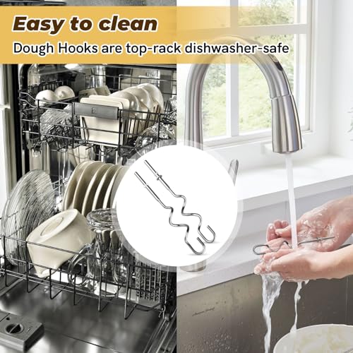 XSKDOUGHHK Dough Hook Fits for Ninja Mixer, Power Mixer System (CI100 Series) for Ninja Blender Accessories, Stainless Steel Foodi Accessories