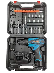 IZOM 12v Cordless Drill Set(Set of 38 in Blow Mould Case,Blue)