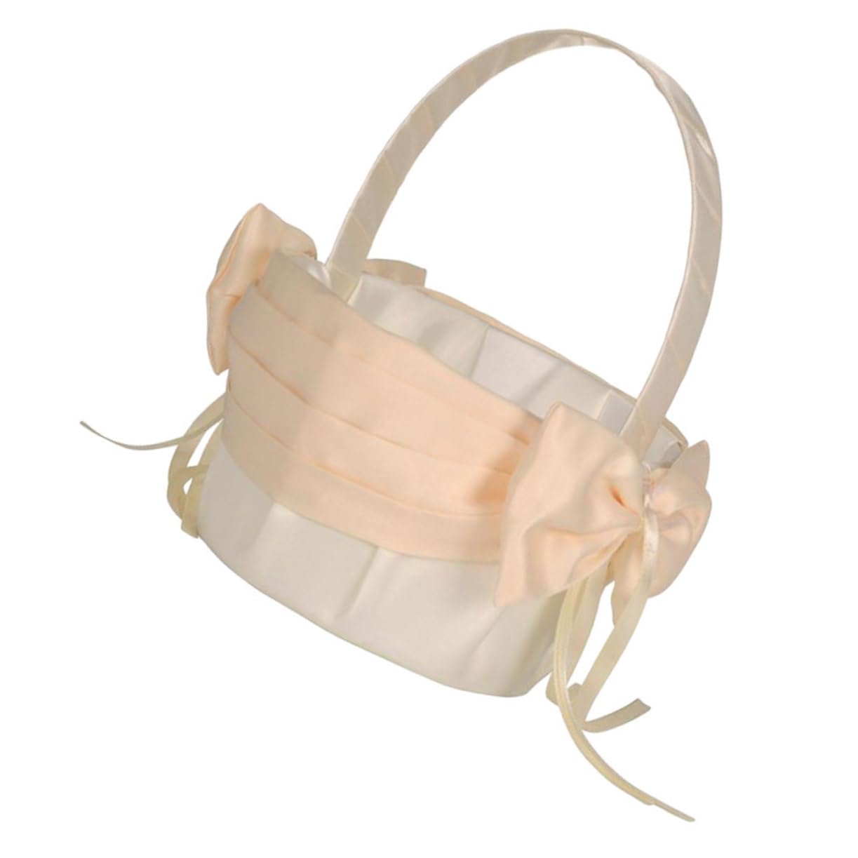 2 Stck. Kleiner Blumenkorb Gitter Mädchenkorb Für Die Hochzeit Zubehör Perle Hochzeitskorb Eimerhut Für Die Braut Ringe Für Die Brautdusche Braut- Romantisch Kernstück Reize Stoff