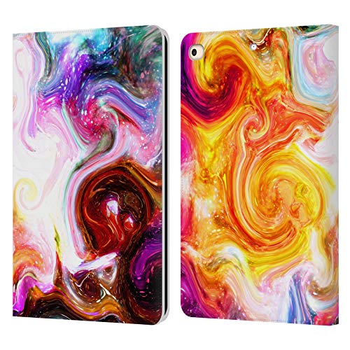 Coque portefeuille cuir iPad 9.7 évite rayures écran style marbre Haroulita