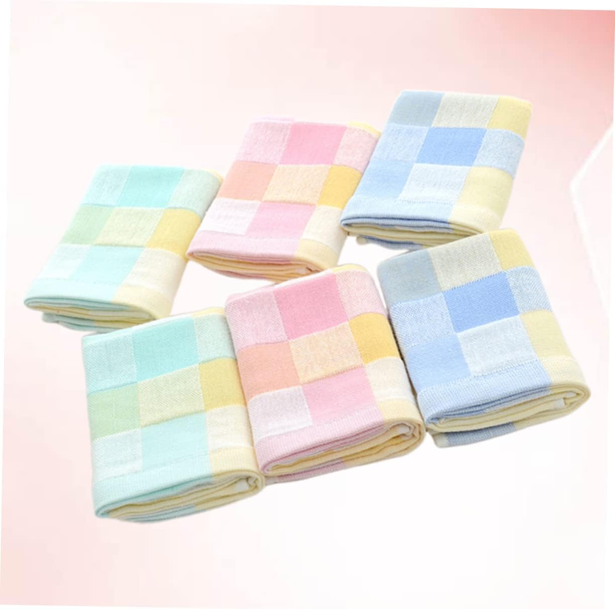 ERINGOGO 6pcs Small Kid Towel Turkish Towels Pink Towels Turkish Cotton Towels Towels Bath Towels Green Absorbent Towels Absorbent Bath Towels Towels Earth Tones Lip Gloss, 27X50cm, OE53V41099184D