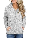 Women's Fall Fleece Sweatshirt Hoodies Lightweight Pullover Knit Sweater Tunic Tops with Pockets...