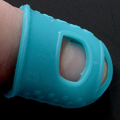 Finger Tip Protection - [9-Pack] of Teal Fingers - S (3) / M (3) / L (3) - Great for NonStick Arts & Crafts/Wax Carving/Guitar Players [for Petite Women and Kids] - Thumbnail 3