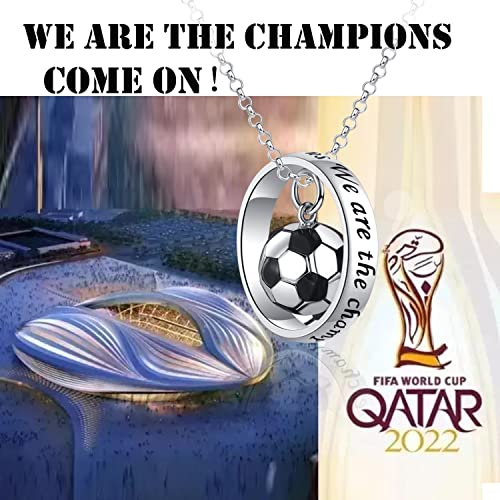 image for ZOEXUE Soccer Ball Necklace for Girls Boys: Sterling Silver 3D Soccer 