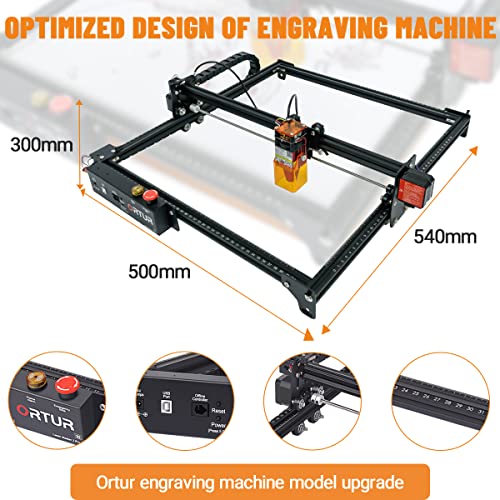 ORTUR Laser Master 2 PRO Laser Graviermaschine, S2 LF 20W Desktop Lasergravur Maschine, Augenschutz Fixfokus, Compressed Spot Lasergravierer CNC, DIY Laserbeschriftung für Metall mit 400x400mm ✪ - 3