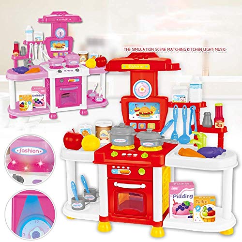 Tägliche Ausrüstung Spielzeug Kinderküche Spielzeug-Set Sound und Licht Soundeffekte Mädchen Kochen Kochen Geschirr 3-6… – Bild 3