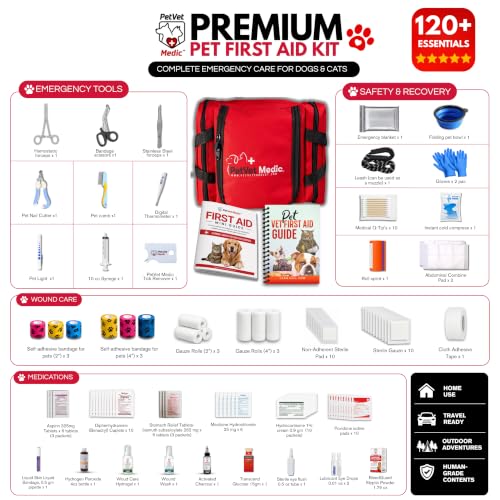 Image of Premium Pet First Aid Kit Dog & Cat Vet-Curated Complete Kit