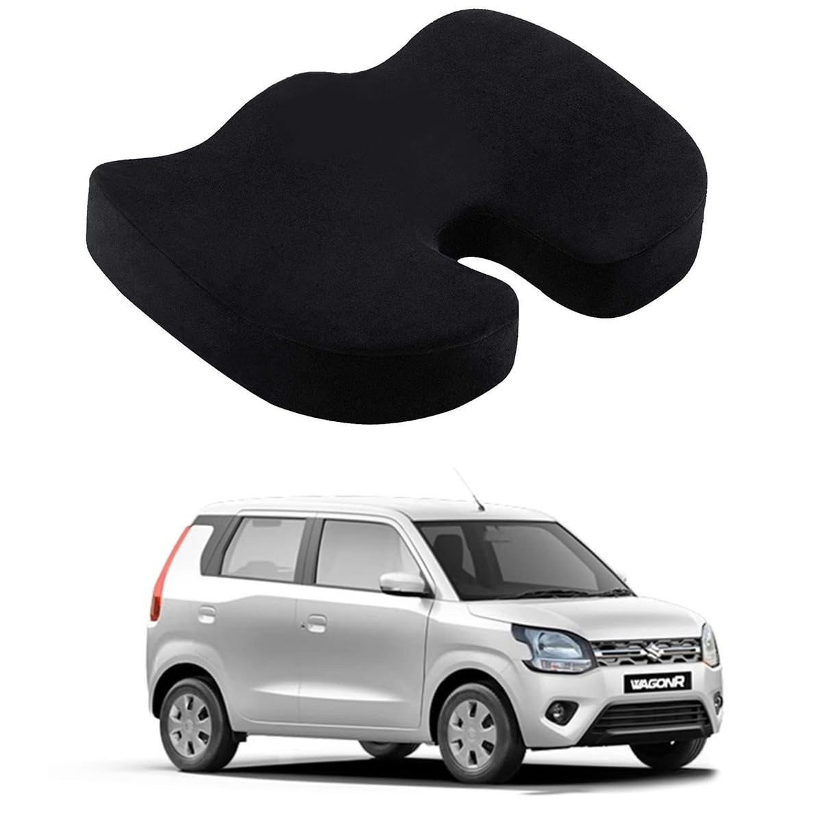 Oshotto Orthopedic Memory Foam Coccyx Seat Cushion for Tailbone, Sciatica Pain Relief Hip Support for Office, Cars, Chair Compatible with Maruti Suzuki WagonR 2019-2022