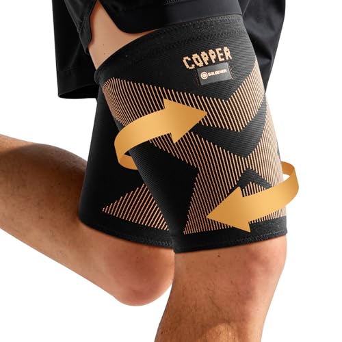 Copper-Infused Thigh Compression Sleeves 1 Pair [Upgrade Medical-Grade & Anti-Slip]