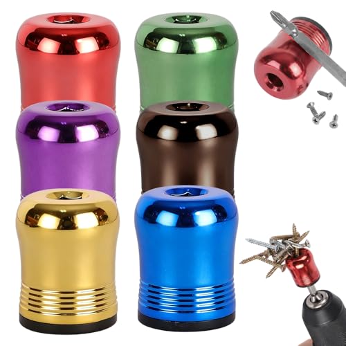 Image of Screwdriver Head Magnetic Ring, Removable Household Tool for Drills, Universal Removable Household Tool Drill Bit Holder for Hex Screwdrivers&PowerBits, Mechanics, Carpenters (6pcs)