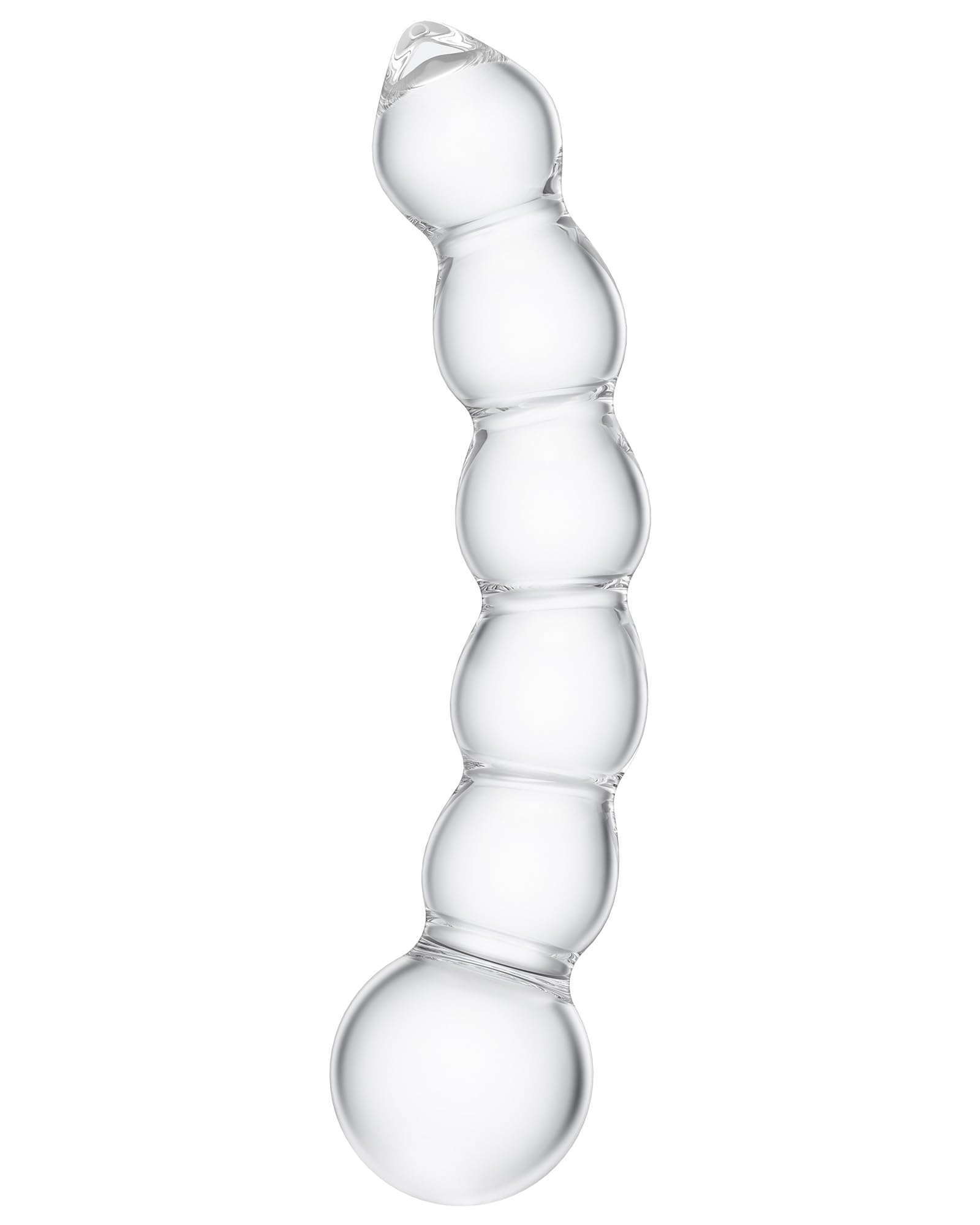 Glass Anal Beads Dildo - 7 87 Inch Large Beaded Double Dildo - G Spot Stimulation Prostate Massager