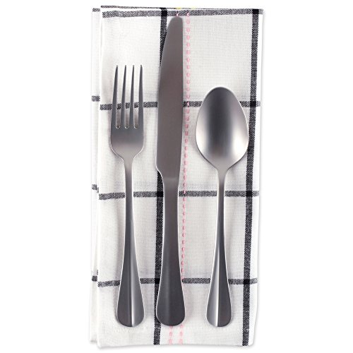 Servilletas de algodón DII, estampado a cuadros, pack de 6 miniatura 5