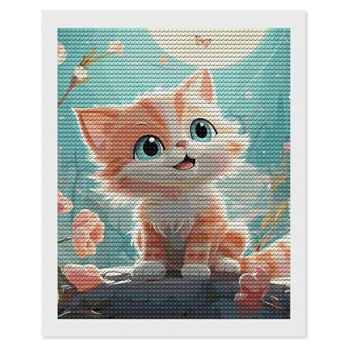 Peinture diamant facile adultes débutants kit anti-stress chats 5D