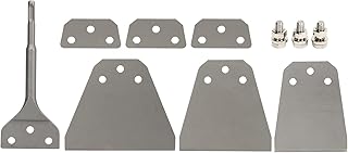 Tile Removal Chisel Tool, Spring Steel Tile Removal Chisel Tool Ultra Thin Round Handle Floor Wall Scraper Kit with Mounting Accessories for Electric Hammer