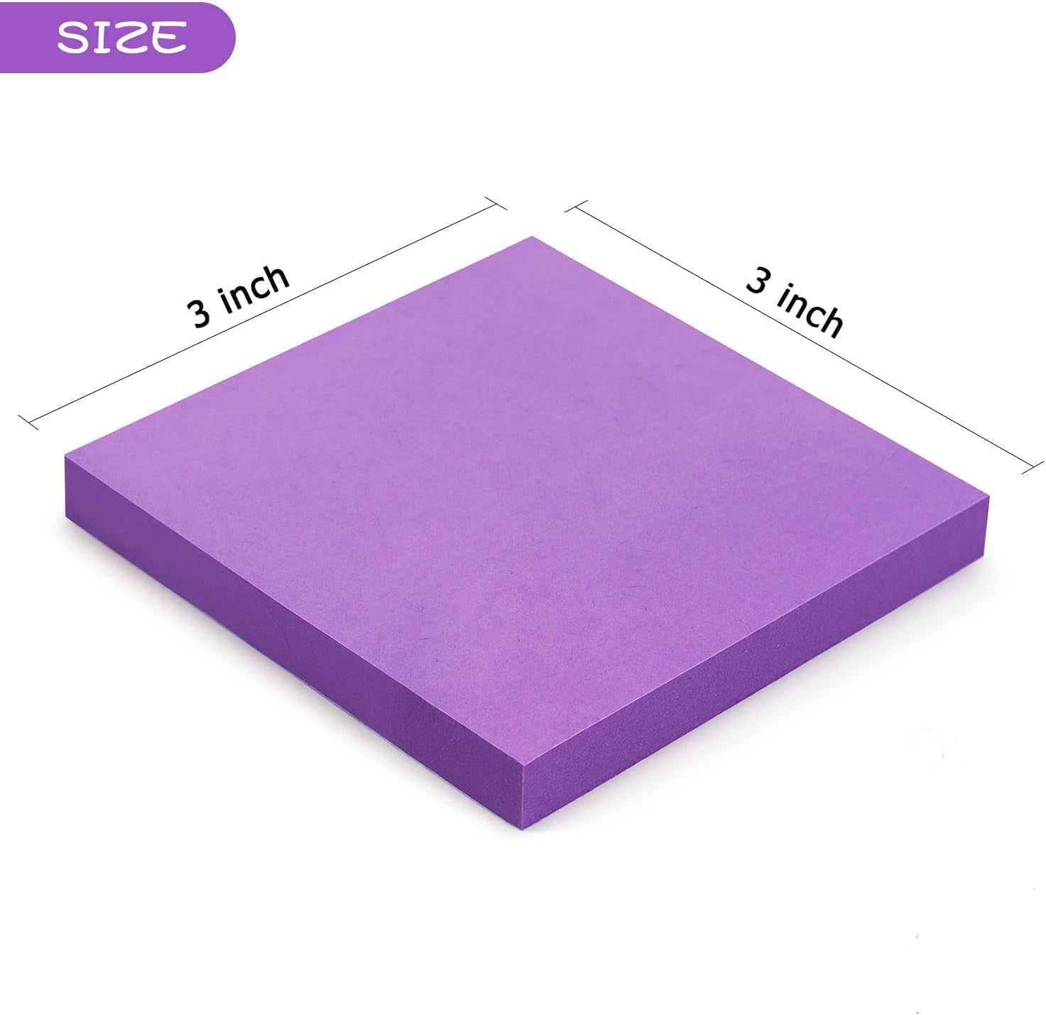 Early Buy Sticky Notes 3x3 inch, Purple Color Self-Stick Notes 6 Pads image 2
