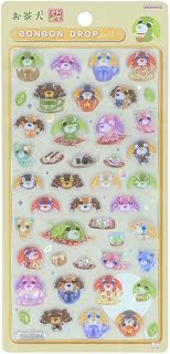 サンスター文具(Sun-Star Stationery) お茶犬 グッズ ボンボンドロップシール たべもの S8816034
