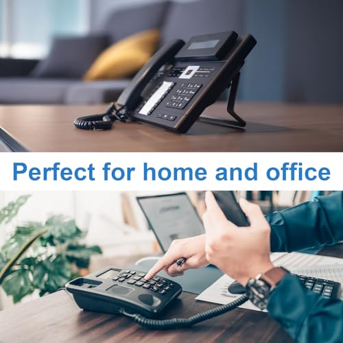 image for EZYUMM 2 Pack Phone Cord for Landline, 12Ft Uncoiled Telephone Cords f