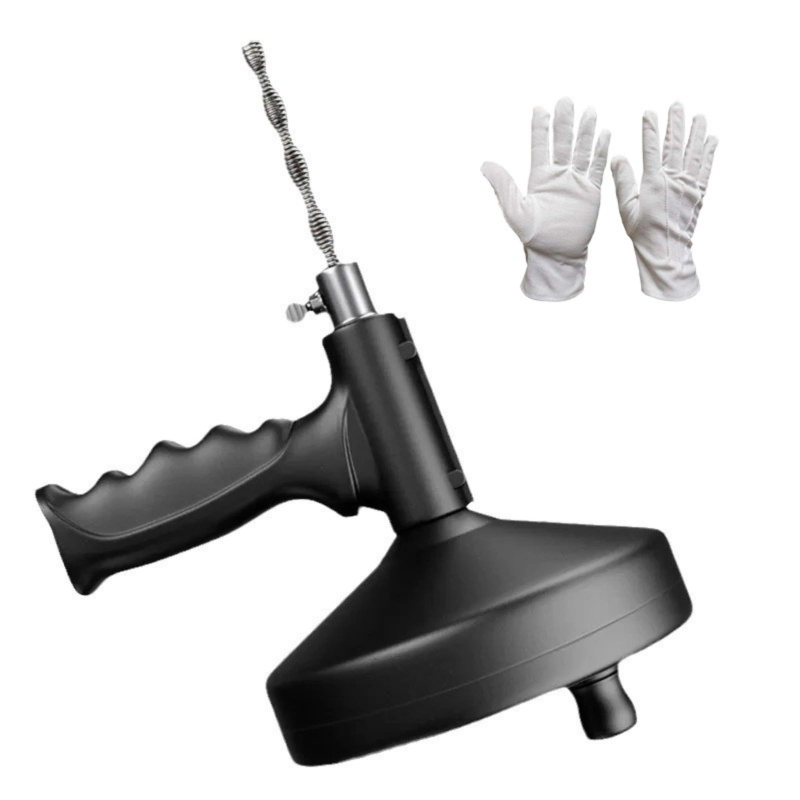 Kaeltsyn 17 Foot Manual Drain Cleaning Snake with Ergonomic Handle for Bathroom Sink Toilet and Pipe Unclogging Hand Crank Unclogger