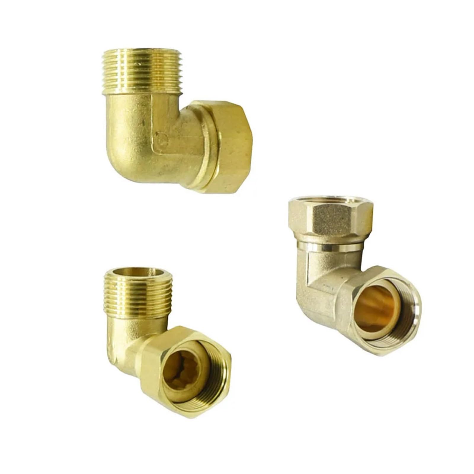 1pcs Brass 3/4" 1" Male Female Thread Elbow Connector 90 Degrees Hose Fittings Tube connectors Rotate G3/4 G1 Water Joint