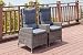 Produktbild OUTFLEXX 2er Set Dining Sessel, grau aus Polyrattan-Geflecht, je 55x65x112 cm, Rücken stufenlos verstellbar, Gartenstuhl-Set