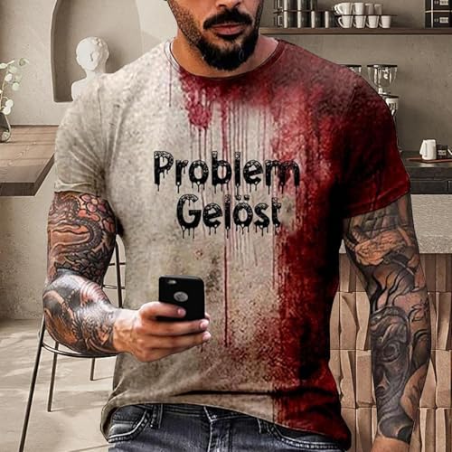 T-shirt d'Halloween sanglant grande taille à col rond pour homme et femme style décontracté