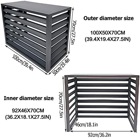 Durable Outdoor Aluminum Privacy Screen for AC Units, Decorative Air Conditioning Cover & Heat Pump Enclosure, Weather-Resistant Trash Can & Flower Stand Screen