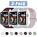 Produktbild INZAKI Kompatibel mit Apple Watch Armband 42mm 44mm, Classic Sport Ersatzband aus weichem Silikon für Armband für iWatch Serie 5/4/3/2/1, Nike +, Sport, Edition, M/L, Sandrosa/Wine Red/Turquoise