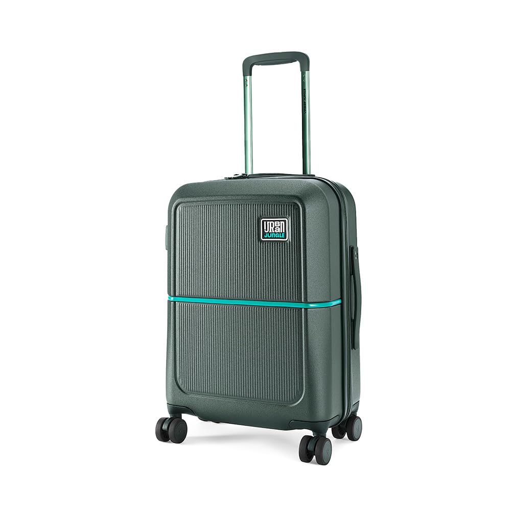 Urban Jungle by Safari Cabin Trolley Bag, Hardside Polycarbonate Small (55 Cm) Suitcase with USB Charging Port, 8 Spinner Wheels and TSA Lock Travelli...