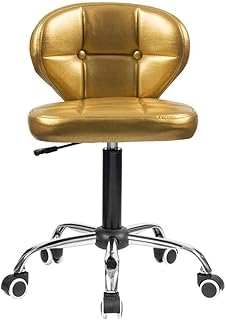 SMLZV Sillas de Oficina, Silla giratoria Silla de Oficina Multiuso Heces Ajustable con Amortiguador Trasero y Universal de Seguridad Ruedas de Gas Varilla PU Durable Firma cojín de Cuero y Suave.